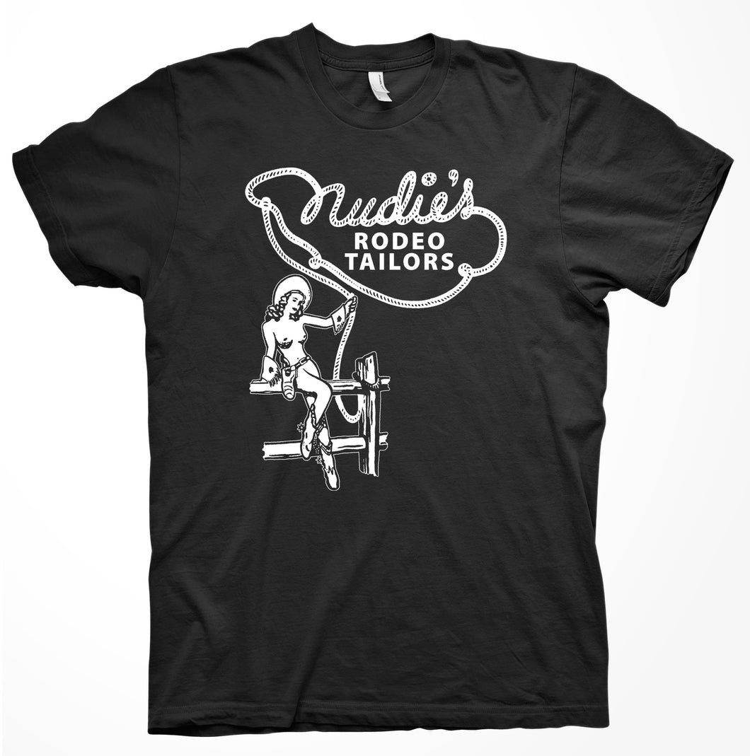 Nude Cowgirl Unisex Black T-Shirt