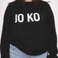 Jo Ko Black Crewneck
