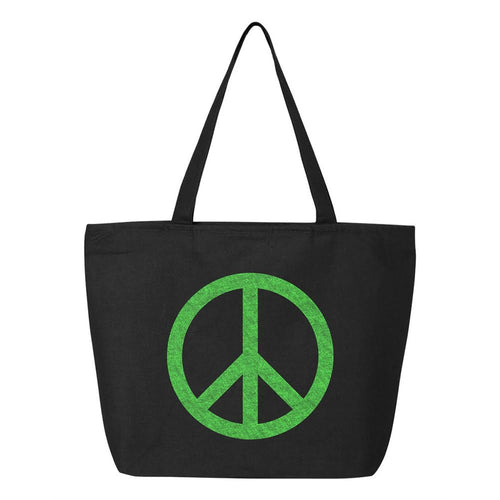 Peace Black Tote